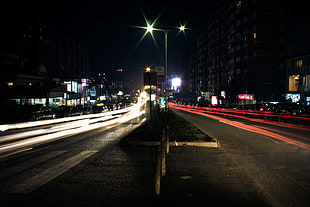 time lapse photo of road, road, long exposure