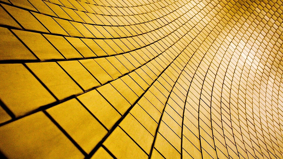 yellow, pattern, square, tiles HD wallpaper