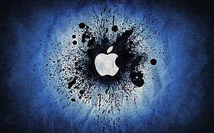 Apple logo, Apple Inc., paint splatter HD wallpaper