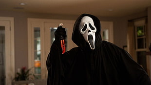 white halloween mask, movies, Scream