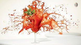 splash photography of wine