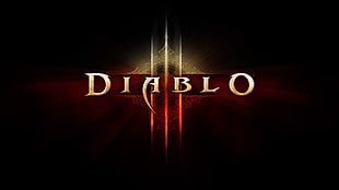 Diablo game wallpaper, Diablo III, typography, logo, video games