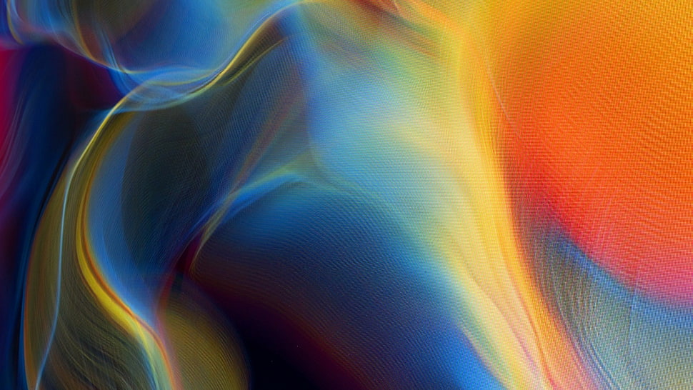 red,yellow, and blue abstract painting, abstract, CGI HD wallpaper