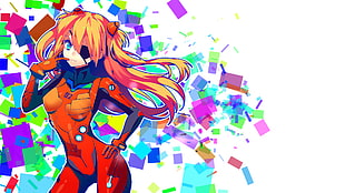 orange haired female anime character illustration, Asuka Langley Soryu, Neon Genesis Evangelion, Asuka Langley Shikinami HD wallpaper