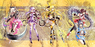 four assorted female characters digital wallpaper, Vocaloid, Lily (Vocaloid), IA (Vocaloid), Yuzuki Yukari