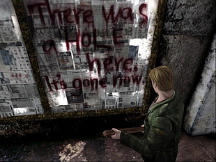 game character wearing green jcaket, Silent Hill  2, james sunderland, Silent Hill, video games
