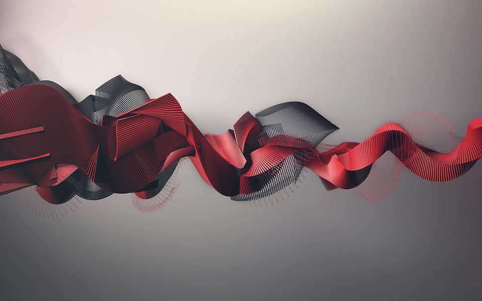 red and black 3D illustration HD wallpaper