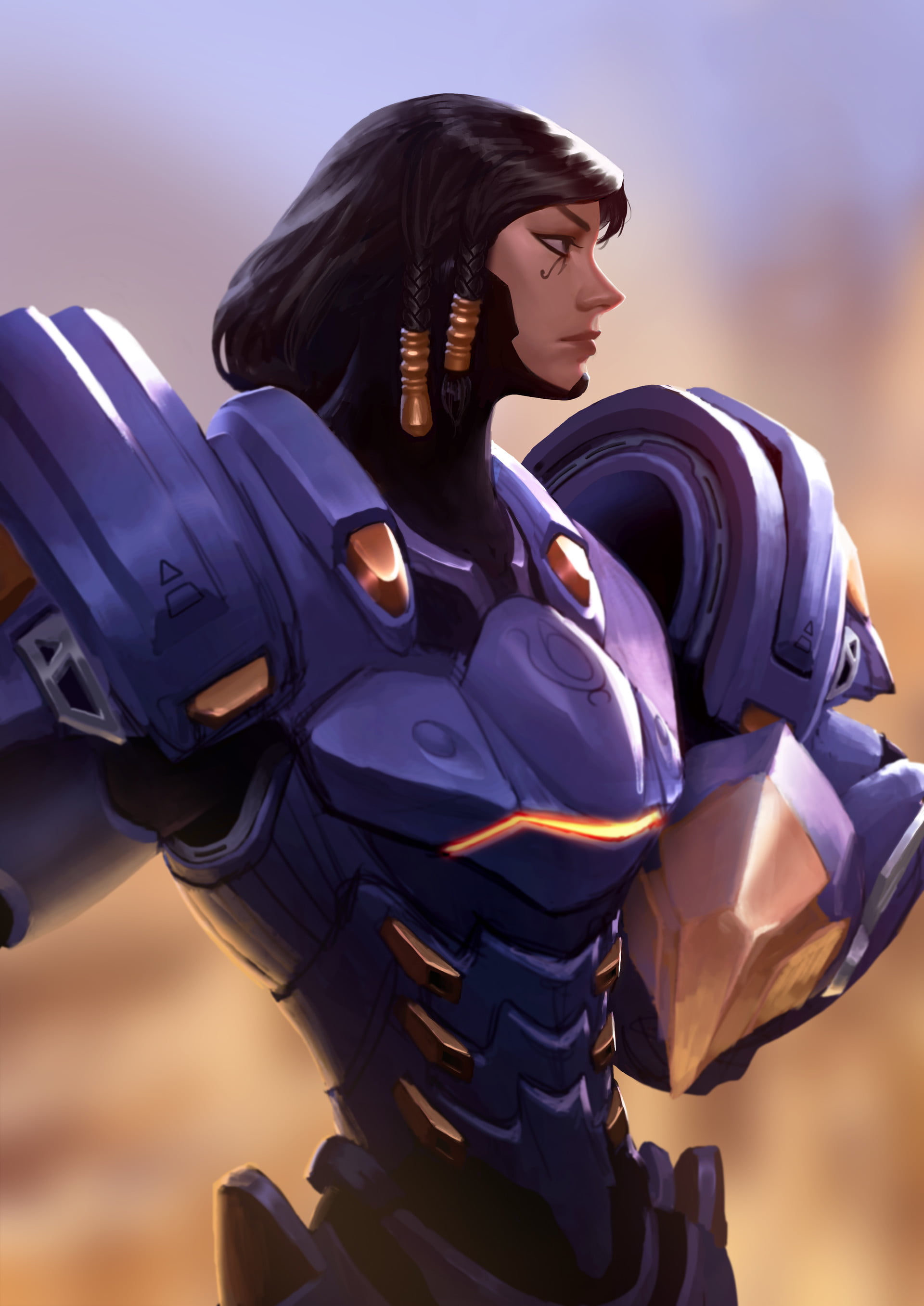 sci-fi armor girl by N7U2E on DeviantArt