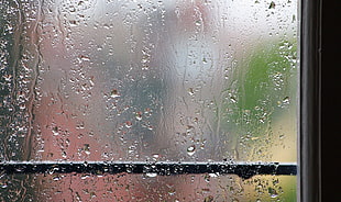 raindrops on window pane