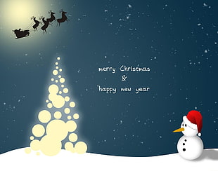 Merry Christmas & Happy New Year HD wallpaper