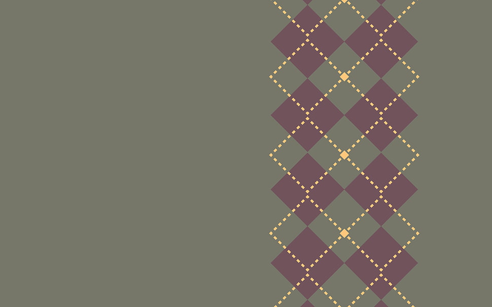 purple and gray argyle pattern, minimalism HD wallpaper