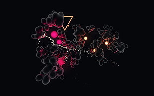 black and pink graphic art