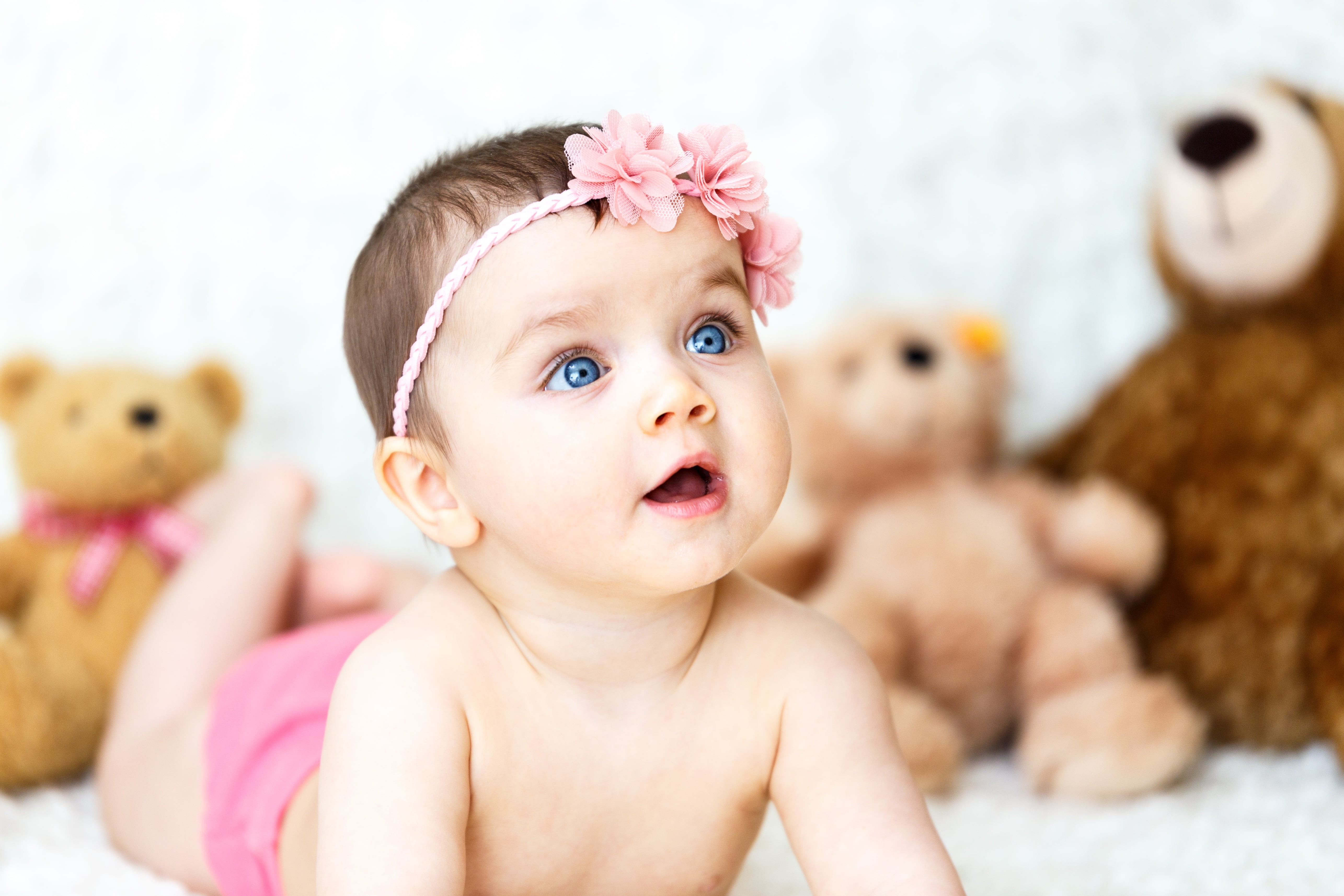 selective focus photography of baby HD wallpaper.