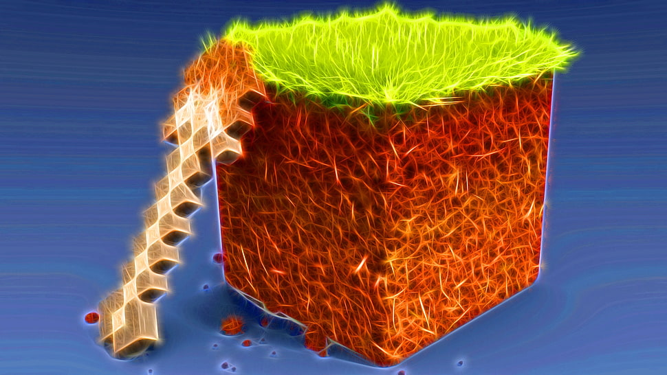 Minecraft illustration HD wallpaper
