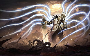Diablo Archangel digital wallpaper, Diablo, Diablo III, Diablo 3: Reaper of Souls, video games