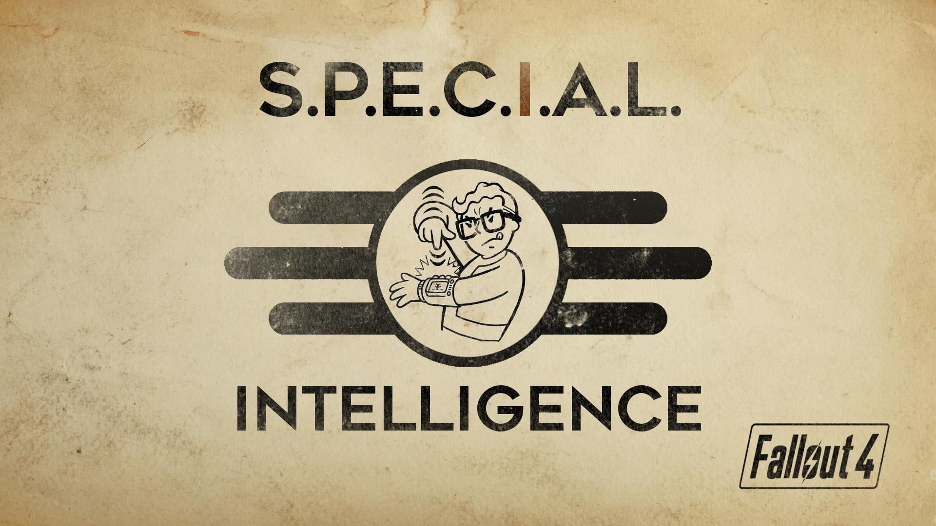 Fallout 4 SPECIAL Intelligence poster