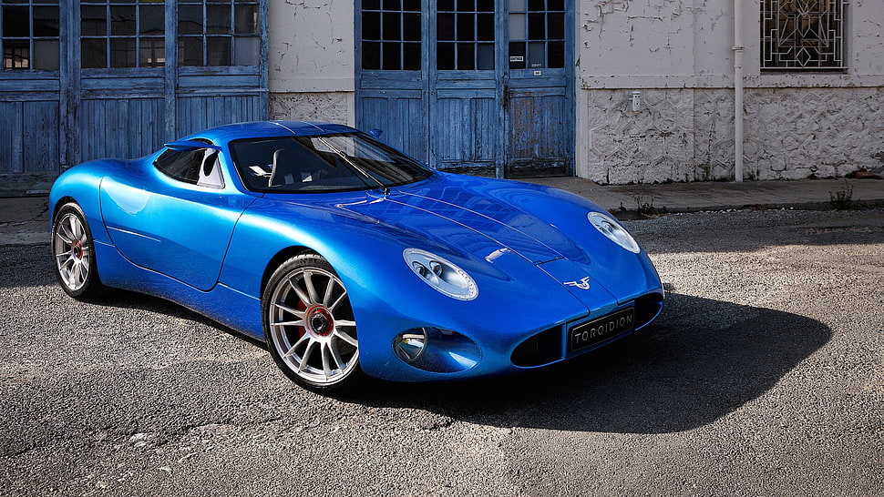 blue coupe, Toroidion 1MW HD wallpaper