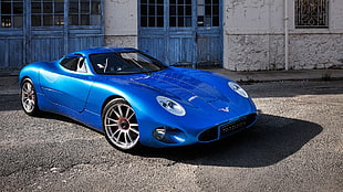 blue coupe, Toroidion 1MW HD wallpaper