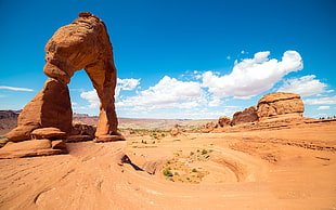 brown rock formation, desert, rock formation, landscape, Arches National Park HD wallpaper