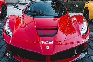 red Ferrari 70 car