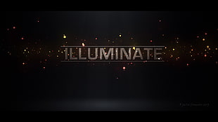 illuminate text, abstract, particle, text, writing HD wallpaper