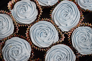 white cupcake, Cupcakes, Cream, Cake HD wallpaper