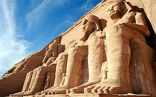 pharaoh sculptures HD wallpaper