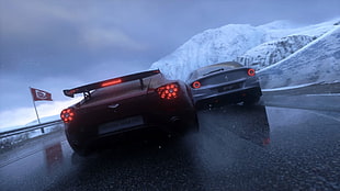 red sport car, video games, Driveclub, Aston Martin Zagato, Aston Martin