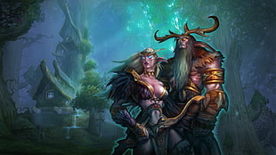 elves, Night Elves, World of Warcraft, fantasy art