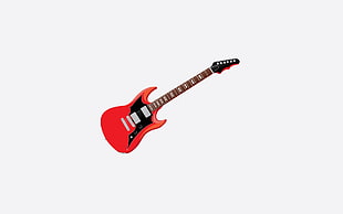 red SG series electric guitar