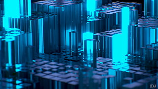 clear glass digital wallpaper, 3D, render, Cinema 4D, Blender