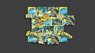 Batman comic script wallart, Batman, sketches, logo, comics