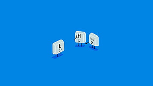 L, H, and Home computer keyboard illustration