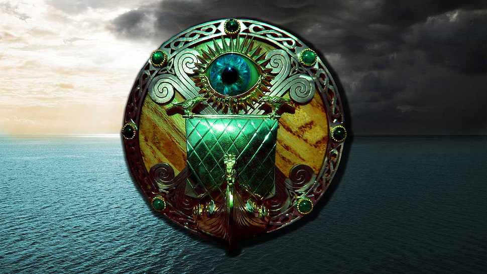 blue eye wall decor, Odin, Vikings HD wallpaper