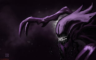 purple monster illustration