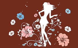 women's silhouette HD wallpaper