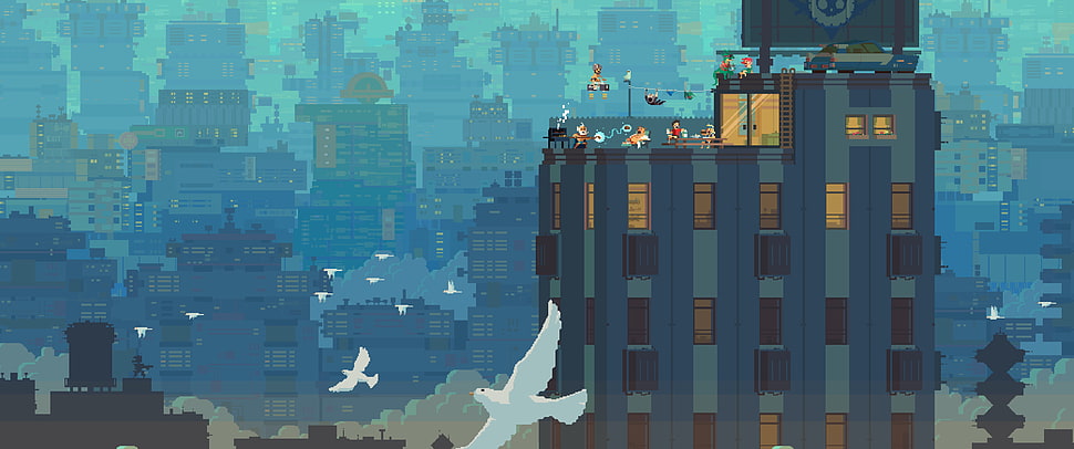 building crayon sketch HD wallpaper