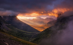 mountain hill, landscape, nature, Glacier National Park, mountains HD wallpaper