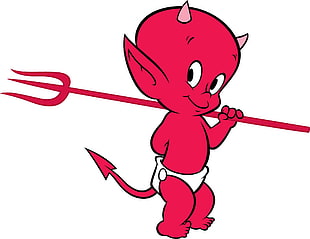toddler devil illustration, red devil