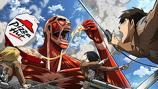 Attack on Titan, Shingeki no Kyojin, Eren Jeager, Armin Arlert, Mikasa Ackerman HD wallpaper