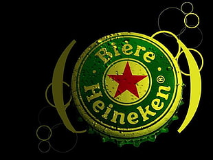 round green and brown Biere Heineken logo