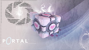 white and pink ceramic teapot, Portal (game), video games HD wallpaper