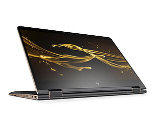 black laptop computer, HP Spectre x360 15, CES 2018, 4k