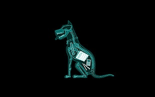 dog x-ray illustration HD wallpaper