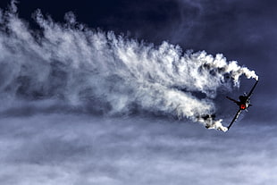 black plane, aircraft, vehicle, General Dynamics F-16 Fighting Falcon HD wallpaper