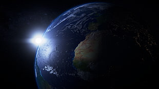 photo of earth from space, Earth, space, render