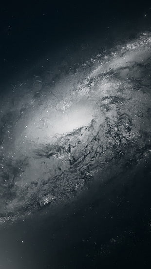 galaxy digital wallpaper, space, monochrome, space art, galaxy