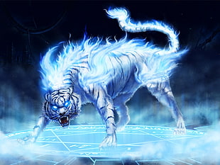 white tiger illustration