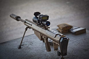selective focus photo of rifle