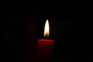 red candle, candles, black background